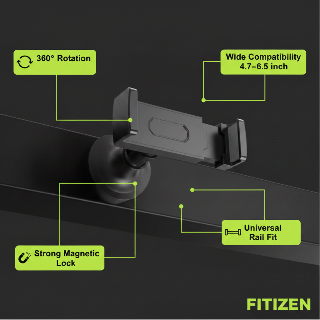 FITIZEN MagGrip | Universal Magnetic Gym Phone Holder